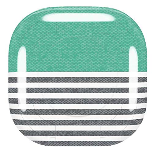Skinit Decal Audio Skin Compatible with Galaxy Buds Pro Originally Designed Teal and Grey Stripes Design
