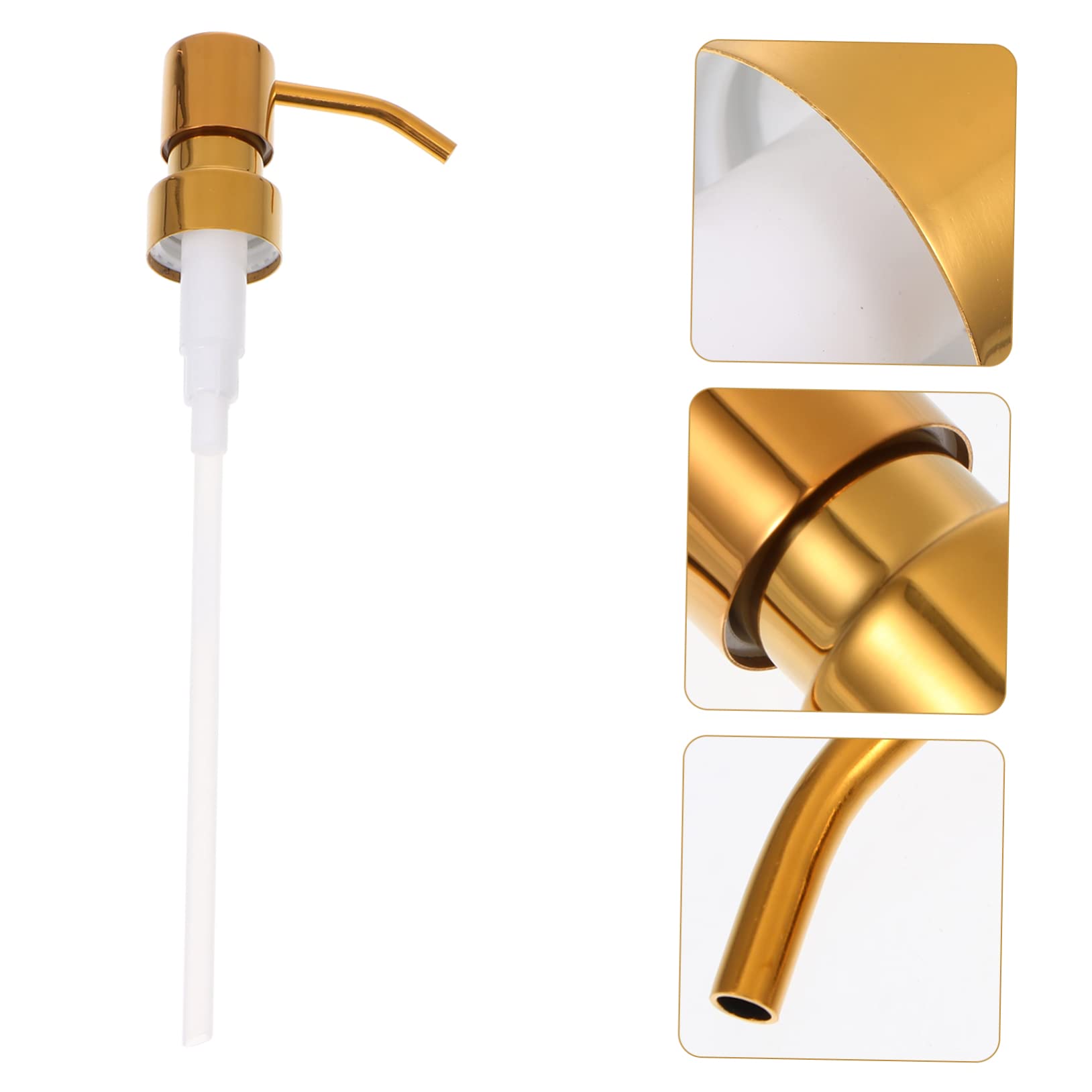 Zerodeko 6pezzi Pompa Dispenser Acciaio Inossidabile Per Bottiglie Di Lozione e Sapone Testa Di Ricambio Elegante Per Cucina e Bagno Facile Installazione e Uso Pratico