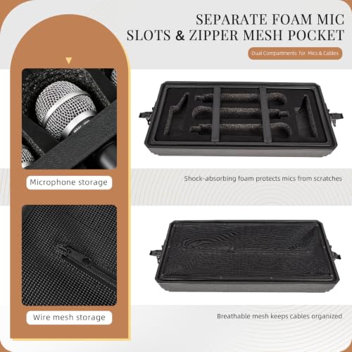 Image of 4U Rack Case Shallow 11 inch Depth, 19 inch Rackmount Flight Road Travel Case, Waterproof Protective Hard Case with Customized Foam, Wireless Mic System Storage /Amp /Effect /DJ Mixer