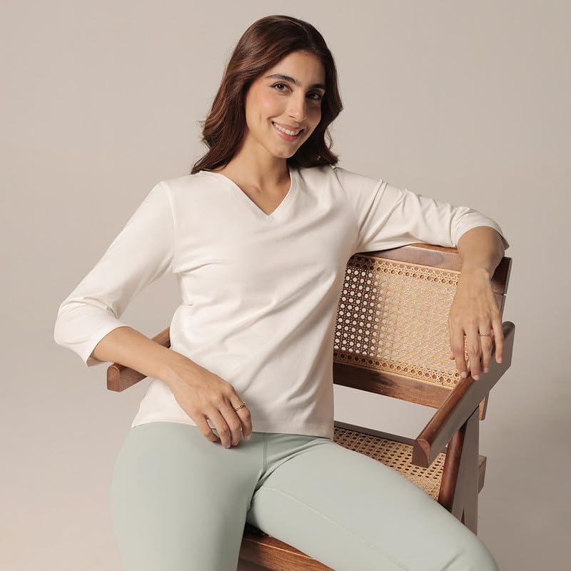 Image of BlissClub Women's Cotton Blend Regular fit T-Shirt