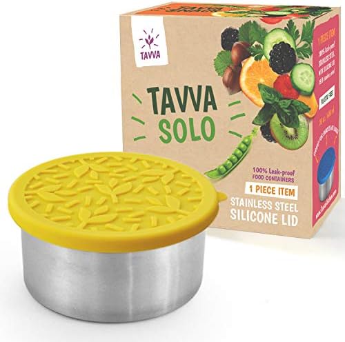 TAVVA Stainless Steel Lunch Container 26oz - Plastic Free Silicone Lid - Leakproof Lunch Container - Reusable - Dishwasher Safe - Also Suitable as Kids Lunch Box, Toddler Lunch Box, Sandwich Container