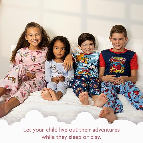 Disney girls 2-piece Loose-fit Pajama Set, Princess Pajamas, Soft & Cute for Kids2