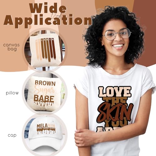 Image of Tintnut Tuscany Color Heat Transfer Vinyl,6 Pcs 12x10in Iron on Vinyl | Skin Tone PU HTV Sheets,easy cut & weed,stretch washable,works with iron & heat press for fabric crafts