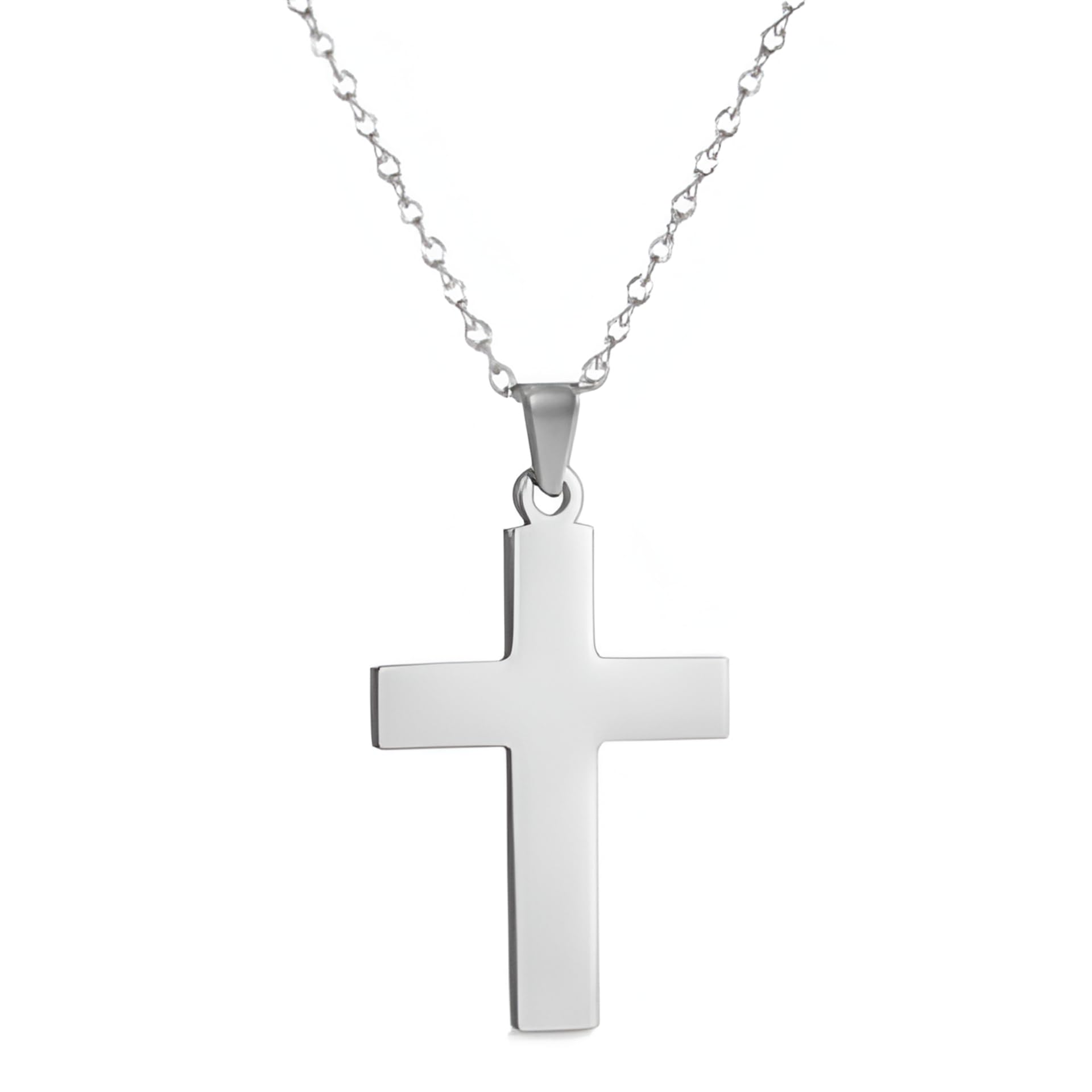Akcesoria Minimalistyczny naszyjnik z krucyfiksem dla mężczyzn, naszyjnik z krzyżem z Jezusem na nim - Choker wisiorek z krucyfiksem dla mężczyzn, naszyjnik z krzyżem Jezusa na świąteczne prezenty na