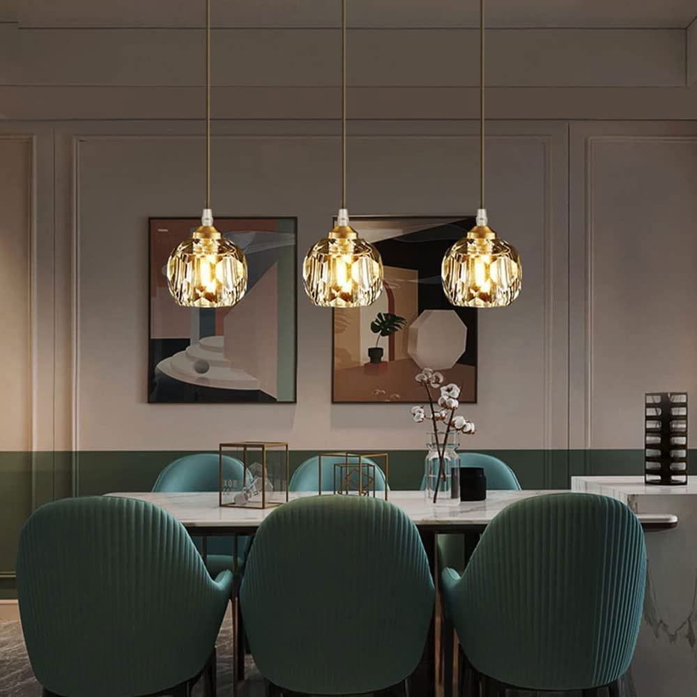 Lampadario a Sospensione da soffitto in Ottone Dorato a 3 luci, lampadari per ristoranti scandinavi, lampadario lineare Moderno per Camera da Letto.