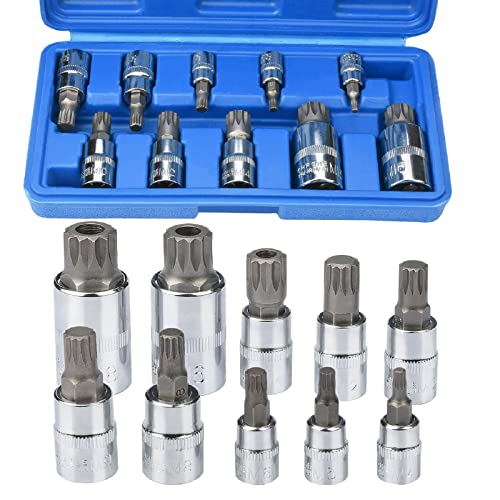 drado Jeu de Douille XZN 10 pièces Lot de douilles multiples M4 / M5 / M6 / M8 / M9 / M10 / M12 / M14 / M16 / M18 Cover