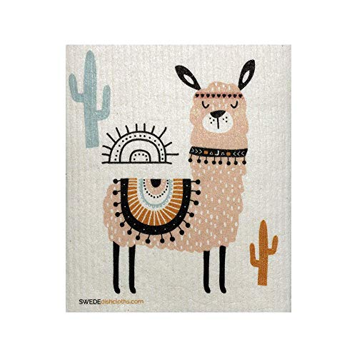 Swededishcloths - Eco Friendly Cellulose Sponge Dish Towels - Mixed Set Of 4 Llama Swedish Dish Cloths #TOP3
