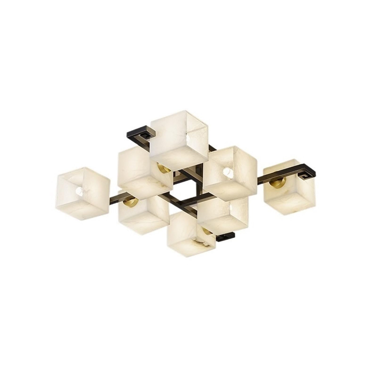 Bx9rE7tK3g Ceiling Light Luxury Copper Living Room Decorative Ceiling Lamp Square Bedroom Dining Marble for Living Room