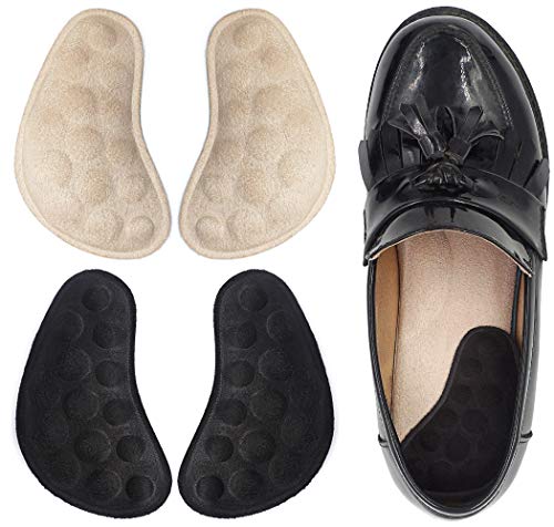 Dr. Foot's Supination Insoles & Overpronation Insoles, Medial & Lateral Heel Cups for Foot Alignment, Knee Pain, Bow Legs, Osteoarthritis (Black+Beige)