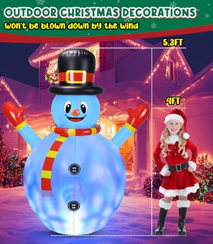 Josen OD-003 5.3Ft Christmas Inflatables Snowman Outdoor Decorations thumb #2