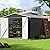 AirWire 10x10 FT Outdoor Storage Shed, Garden Shed with Updated Frame Structure and Lockable Doors, Metal Tool Sheds for Backyard Garden Patio Lawn, Grey