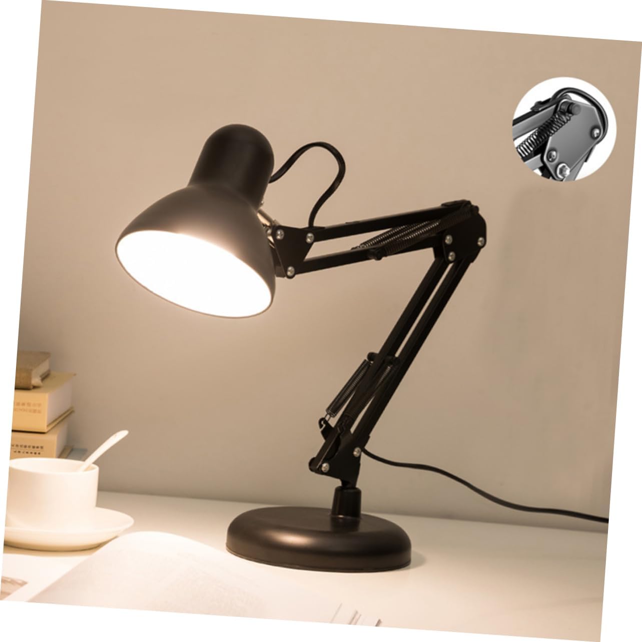 HOMSFOU Clip Led Lamp for Reading Metal Design Dimming for Desk Dorm Boys and Girls