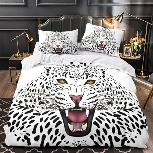 Housse de couette botanique moderne en microfibre Super King 260x220cm - 2