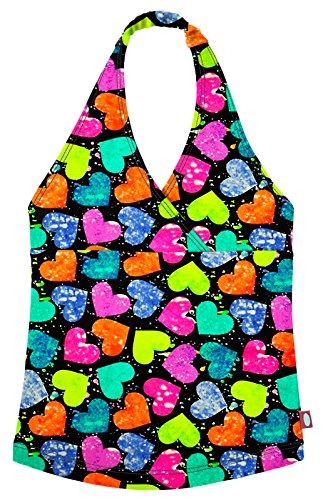 Image of Polkadot Girls' UPF 50+ Swim Halter Top by City Threads