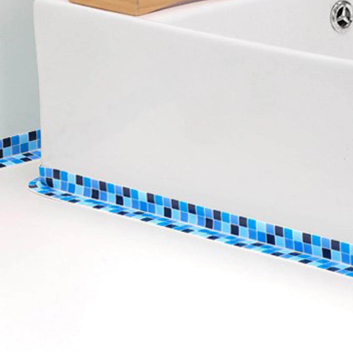2pcs Self-Adhesive Caulk Sealer Strip for Bathroom Kitchen and Shower Tile Sealant Tape for Seamless Gaps Easy Installation and Maintenance