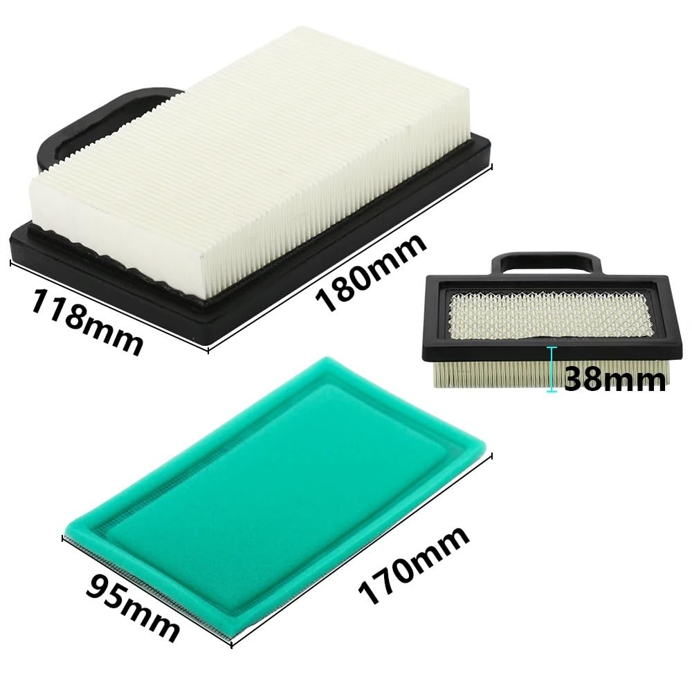 Filtro de Aire con prefiltro Compatible con 792101, 273638S, 672772 y 671231. Accesorios for cortacésped y Herramientas de jardín.(5PCS)