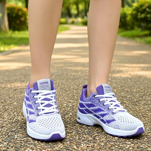 Image of Padgene Womens Sneakers Air Cushion Running Shoes Lightweight Tennis Walking Shoes Mesh Breathable Gym Work Fashion Sneakers Athletic Comfortable Casual