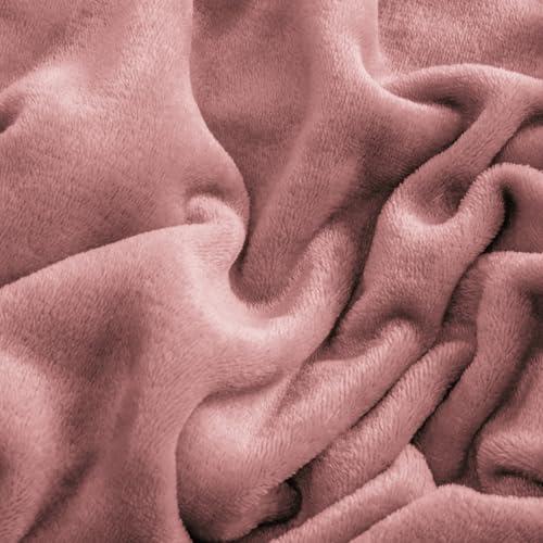 Image of BEDELITE Flannel Sheets Queen Size Dusty Pink - Super Soft Fleece Sheets Set Fluffy Extra Plush, 4 Piece(Include Fitted Sheet, Flat Sheet, 2 Pillowcases)