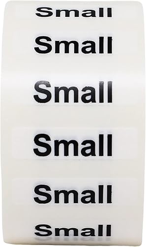 Etiquetas de ropa pequeñas tamaño etiquetas adhesivas de tira para ropa al por menor 1.25 x 5 pulgadas 125 pegatinas adhesivas