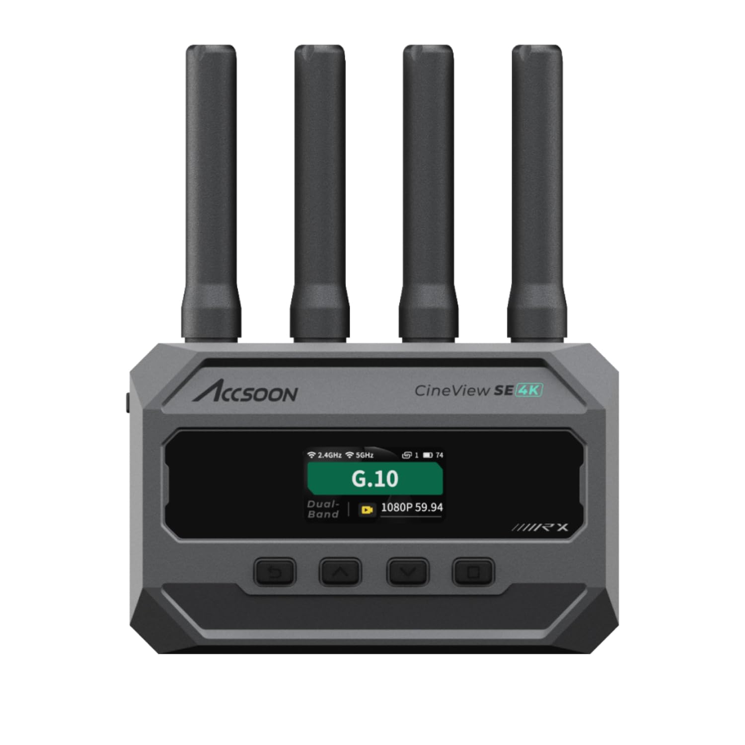Receptor Accsoon CineView SE 4K, vídeo inalámbrico HDMI/SDI, Monitor 4K30 H.265, Doble Banda, latencia <0,05 s, Salida USB-C, Compatible con el transmisor SE 4K