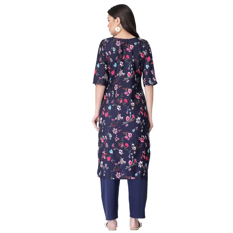Image of Pinkmint Kurta for Women Different Digital Printed Crape Kurti Casual Wear Regular Fit Kurta