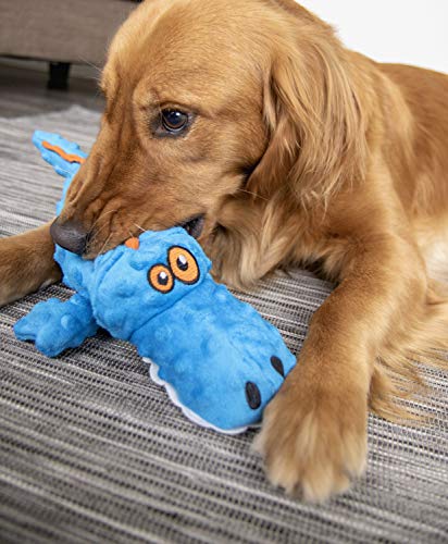 image for goDog Gators Squeaky Plush Dog Toy with Chew Guard Technology, Durable