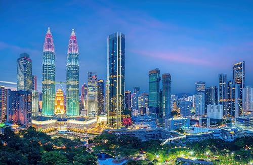 Postkarten-Set Asien - 9 Karten / Ansichtskarten: Fotos Bilder aus Hongkong Shanghai (China) Kuala Lumpur Bangkok (Thailand) Tokio (Japan) Singapur Taipeh Indien (Taj Mahal)