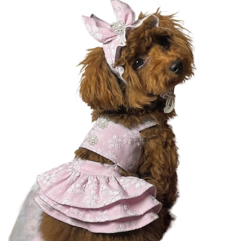 Vestido princesa para perro color rosa talla Large