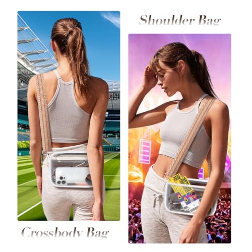 Image of Clear Bag Stadium Approved, Clear Crossbody Bag Purses for women for Concert, Sports, Festivals