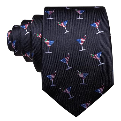 Image of Barry.Wang Man Tie Sets Skull Ties Animal Extra Long Necktie Silk Woven Handkerchief Cufflinks Festival Party Gift