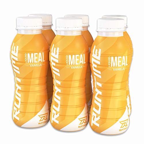 Runtime Liquid Meal - Vanilla | Vollwertiger Mahlzeitersatz, lange Sättigung & Leistungsfähigkeit | 23 Vitamine & Mineralien | 6 x 330ml