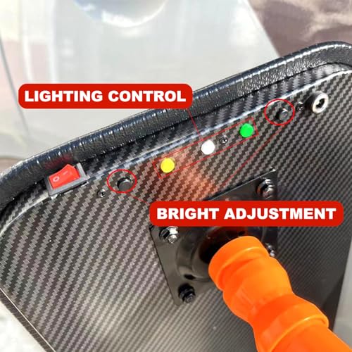 Strumento di riparazione ammaccature per auto, piastra metallica a strisce LED per riparazione ammaccature, piastra riflettente, con staffa a doppio scopo