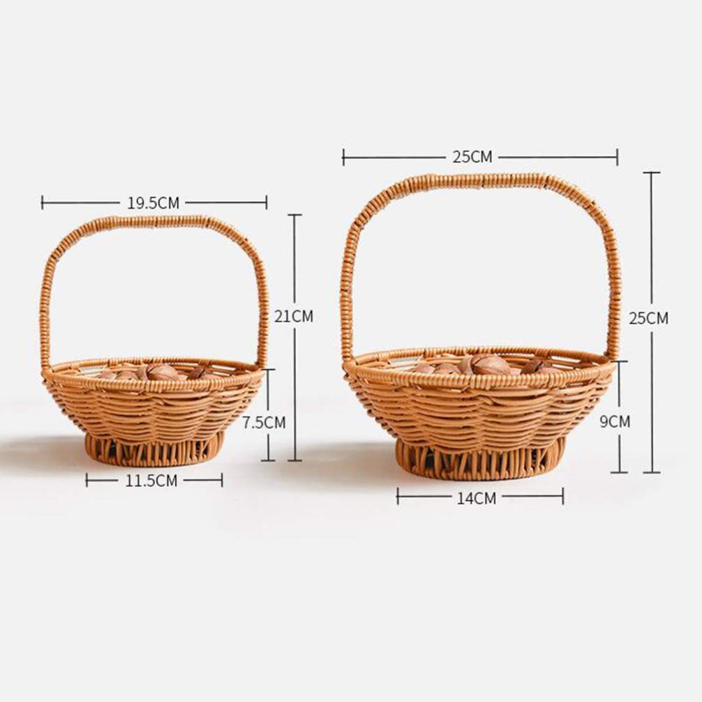 Amazon｜ZXBAODAN 手編みバスケット ハンドル付き 籐製 天然シーグラス