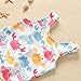 Baby Girl Swimsuit Baby Girls Toddler Fashion Swimsuit Summer Clothes Cartoon Ruched Print Kids (White, 6-12 Months)