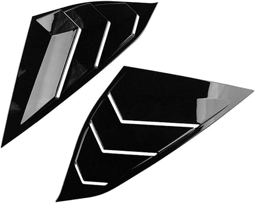Style Side Louver Quarter Window Panel Gloss Black Sun ABS Plastic - Acrylonitrile Butadiene Styrene FZ-WDL-HA184-GBK