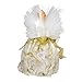 Kurt S. Adler CUL Fiber Optic LED Angel Christmas Treetop Figurine, 12-Inch, Ivory and Gold