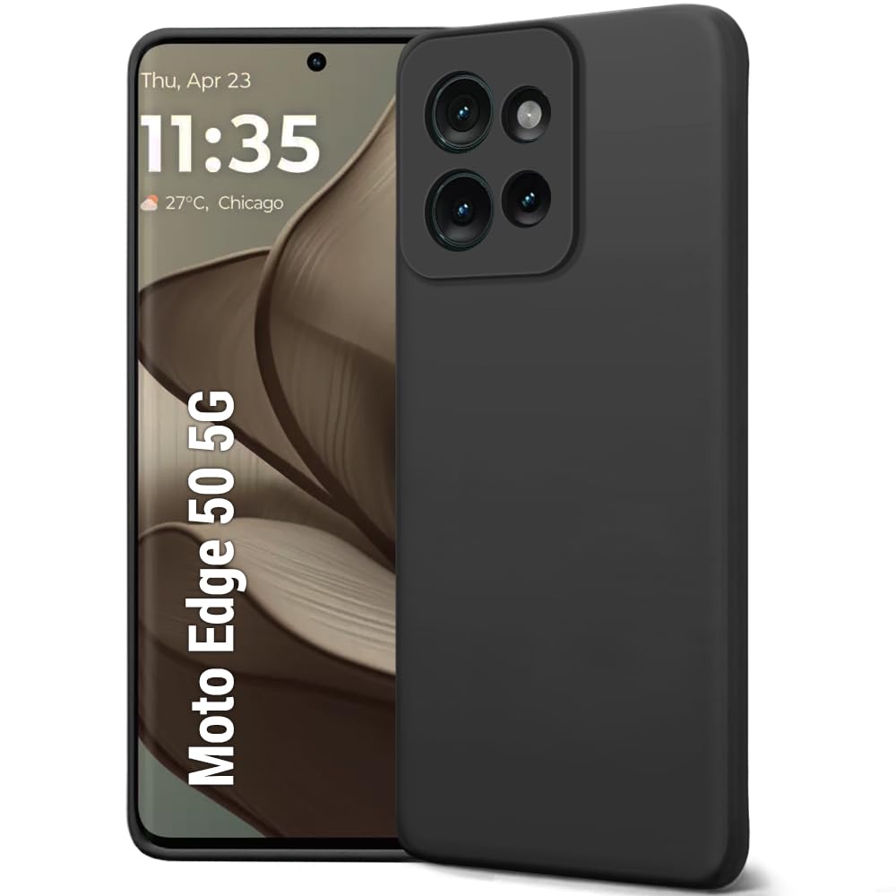 TheGiftKart Liquid Silicone Back Cover Case for Motorola Moto Edge 50 5G | Soft Micro-Fibre Lining Inside | Camera Protection Bump | Shockproof Back Cover Case for Moto Edge 50 5G (Silicone, Black) (B0DDCSZ1W9) Amazon Price History, Amazon Price Tracker