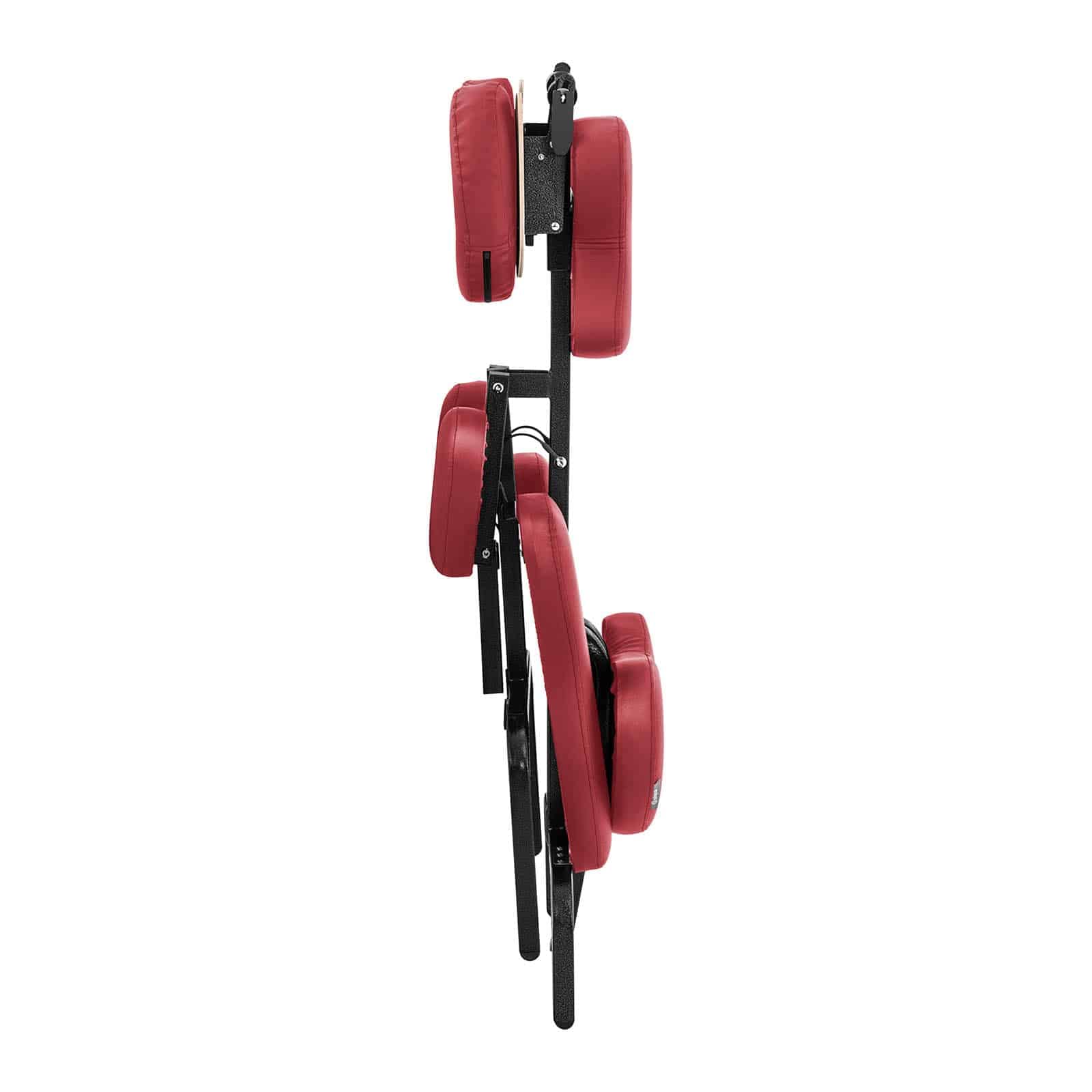 Physa Silla de Masaje Portátil Montpellier Red 160 kg Estructura Acero PVC