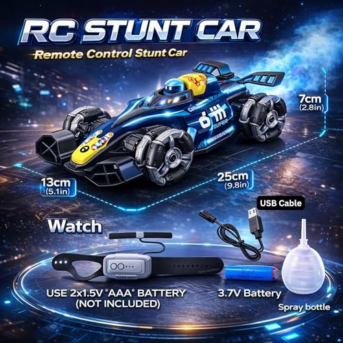 Image of RC Remote Control Car 4x4 Formula F1 Drift Smoke Car Toy 1:14 Scale 2.4Ghz Hand Sensor Gesture Sports Racing 360 Rotation 3 Lights Music Spin Stunt 4+ 5+ 6+ Years Boys Girls Adults | 2.4Ghz Hand Sensor Gesture Control, 360 Rotation, 3 Lights Music Spin Stunt, Sports Racing Car