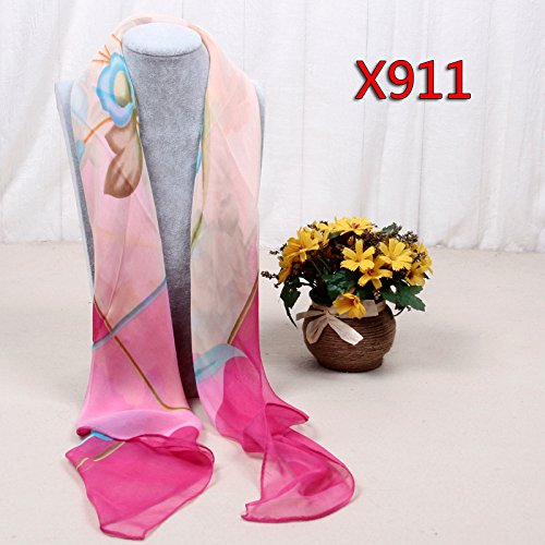 YRXDD Sciarpa in Raso di filatura Chiffona Sciarpa...
