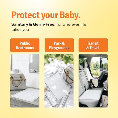 Image of Chuckles 5-Layer Disposable Changing Pads for Baby - 17x24 50ct Disposable Diaper Changing Pads, Changing Pad Liner, Baby Pee Pads, Diaper Pads, Hypoallergenic Changing Pads for Travel - Curera Brand