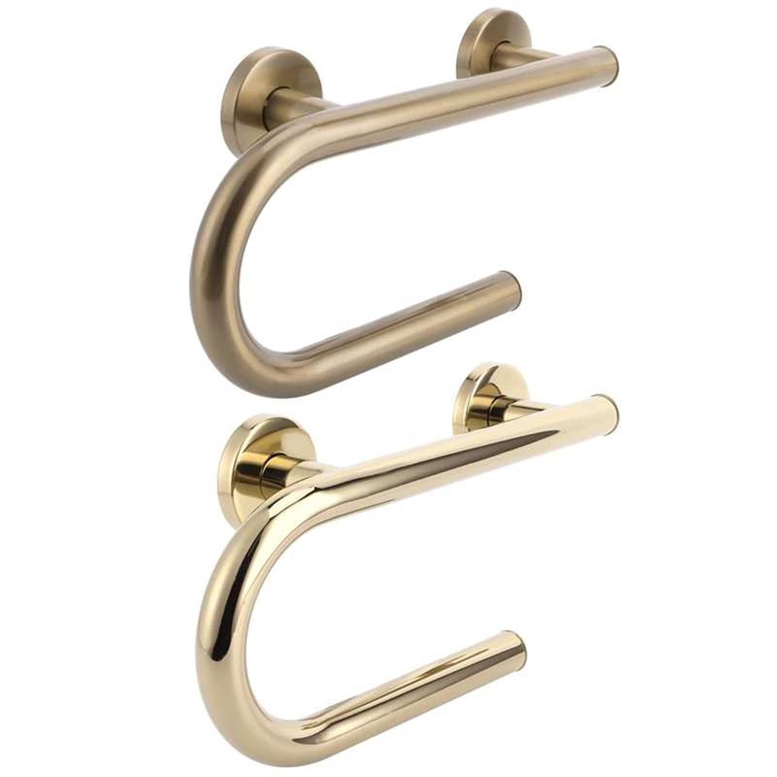 Barra de Apoyo para Ducha, pasamanos de Seguridad, Accesorios de baño para sótanos y escaleras de ático, asa de baño para discapacitados, Barra Antideslizante (champán Cepillado)