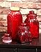 3 Piece Jar Set Color: Red