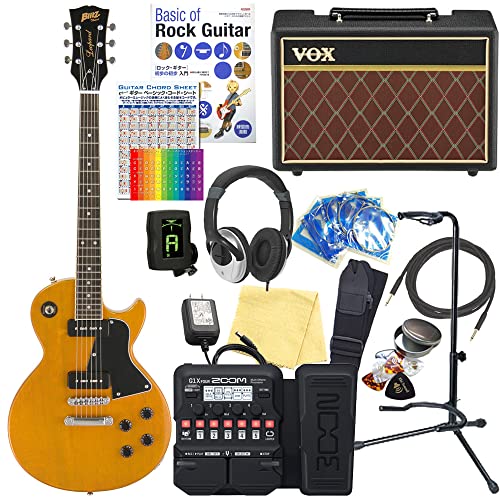 エレキギター 初心者セット レスポール スペシャル タイプ VOXアンプ付18点セット Blitz BLP-SPL YL 【ZOOM G1XFour マルチエフェクター付】
