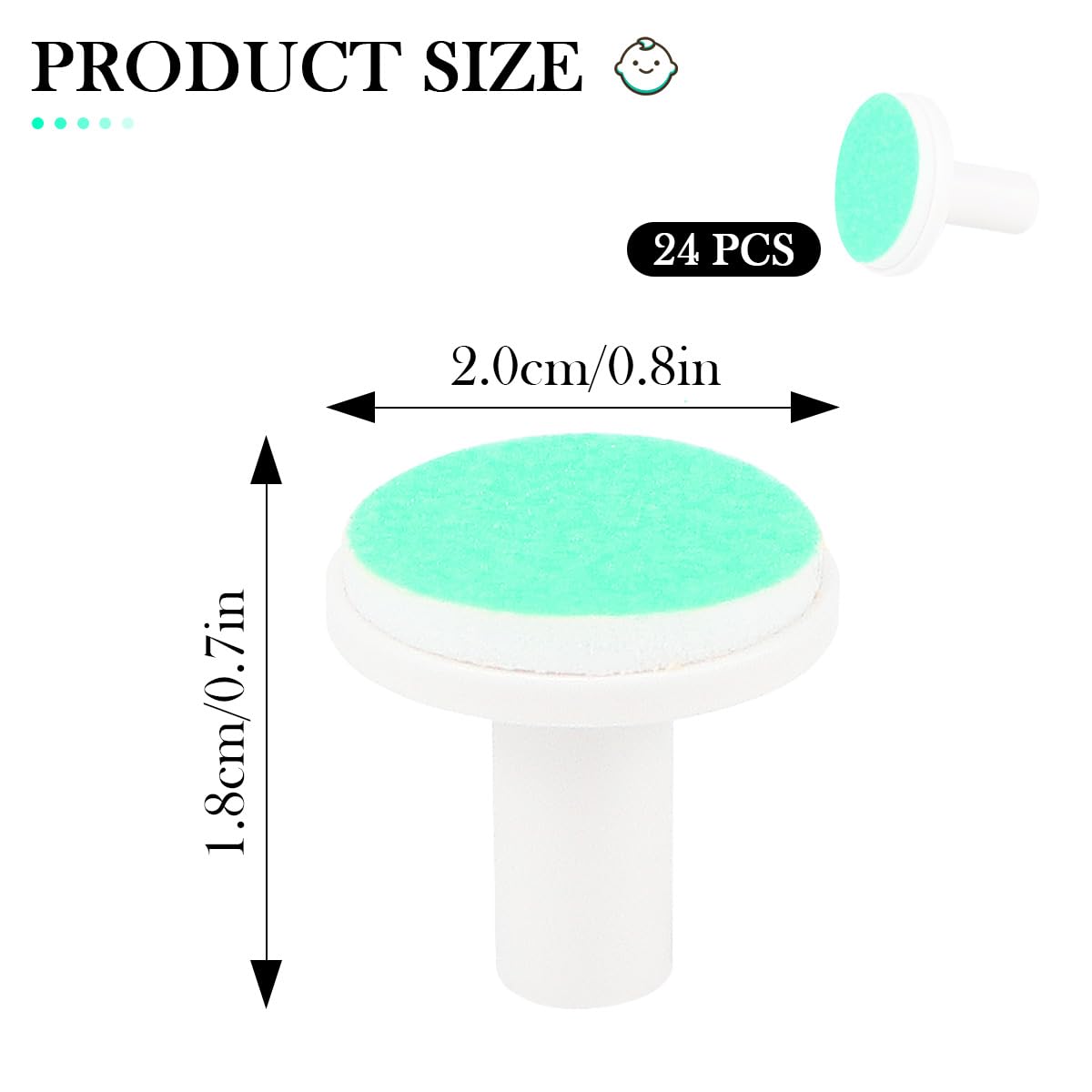 ZJIVQO 24PCS Replacement Pads for Electric Baby Nail Trimmer Electric Nail Trimmer Replacement Pads for Standard Nail File Clippers and Cutter Kit Blue - Image 2