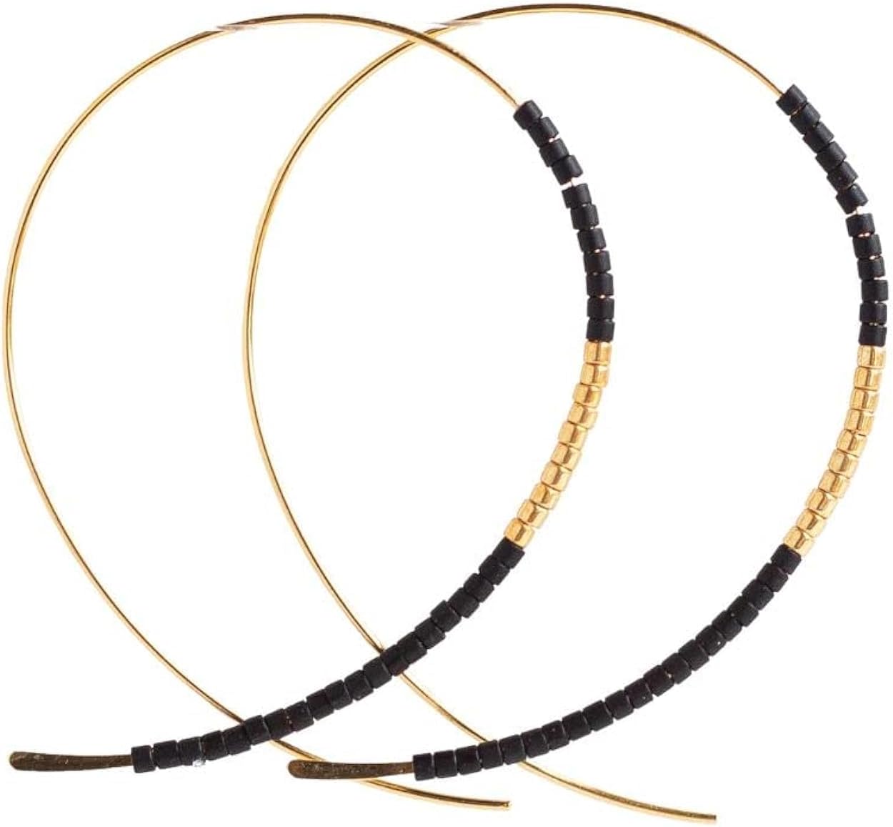 Lenny & Eva Norah Earrings Collection Glass Beads with Gold Focal Center - Collections