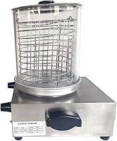 Vista 3 de Máquina calentadora eléctrica de perritos calientes 110 V 300 W de acero inoxidable para perritos calientes, máquina calentadora de bollos