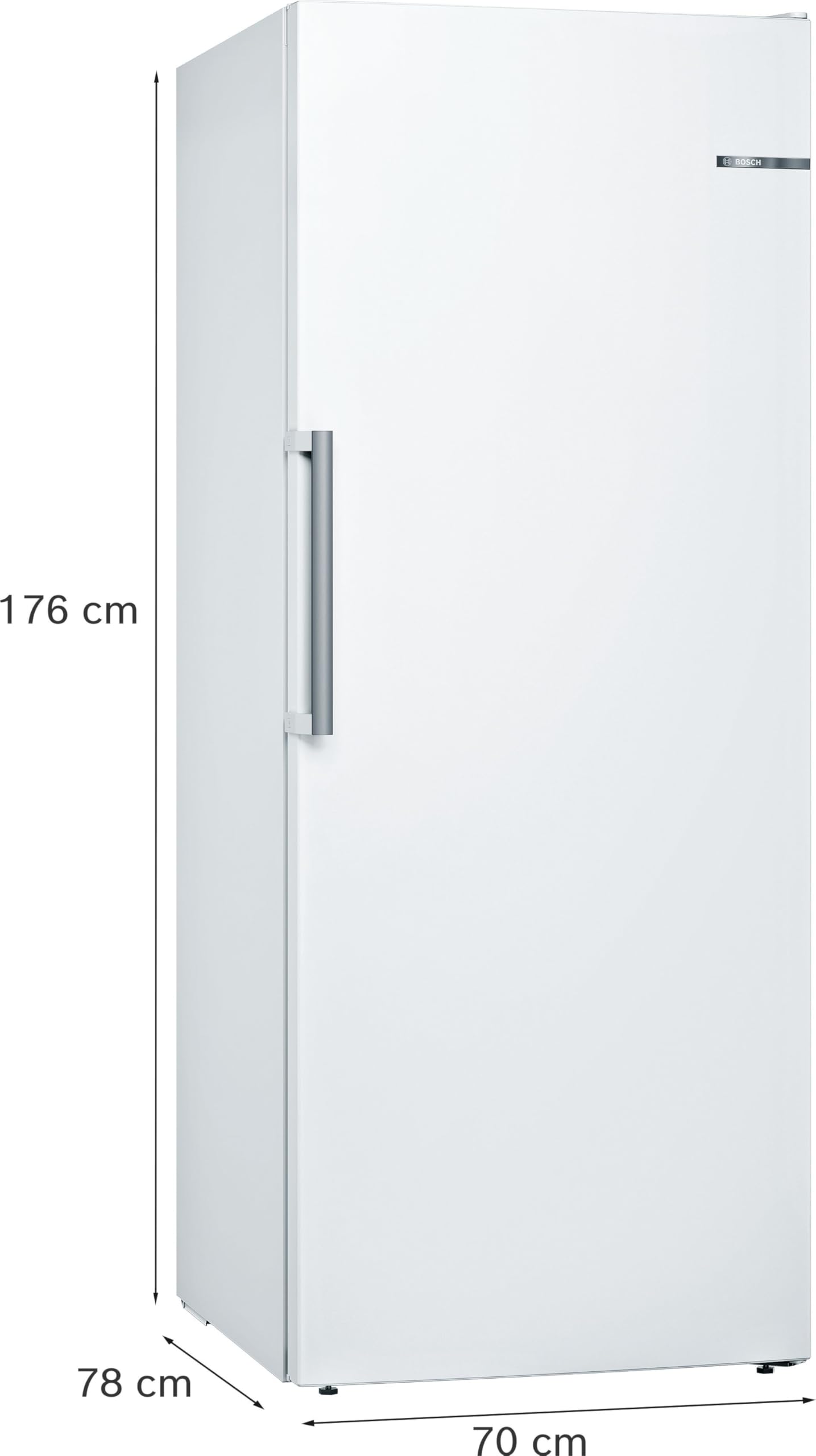 Bosch Serie 6 GSN54AWCV XXL-Gefrierschrank, 176 x 70 cm, 327 L, NoFrost, LED-Beleuchtung, BigBox, Weiß