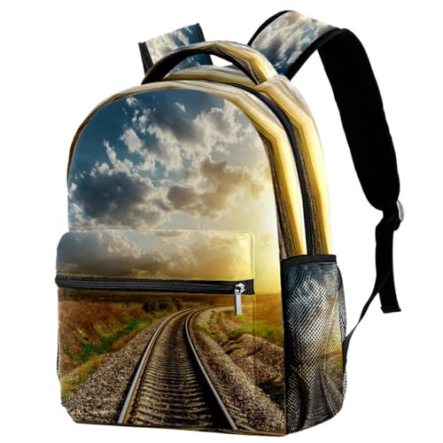 Sac à dos d'école grand compartiment Sunset Mountain pour adolescente
