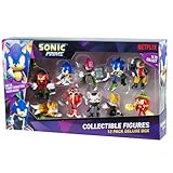 Sonic Prime: Deluxe Box A - 12 Pack Collectible Characters - 2.5' Figures, Includes 2 Rare Hidden Characters, Netflix Series, Ages 3+